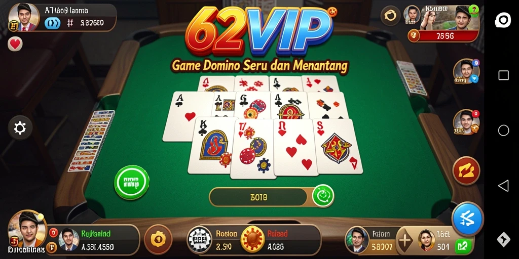 Tampilan gameplay seru dan menantang dalam 62VIP.