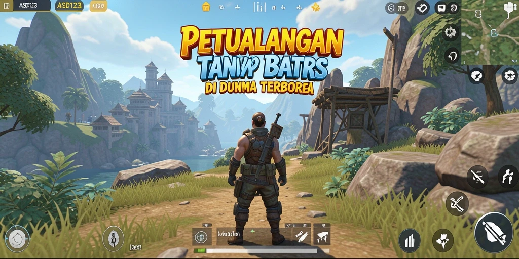Tangkapan layar menggambarkan petualangan menakjubkan di dunia terbuka.
