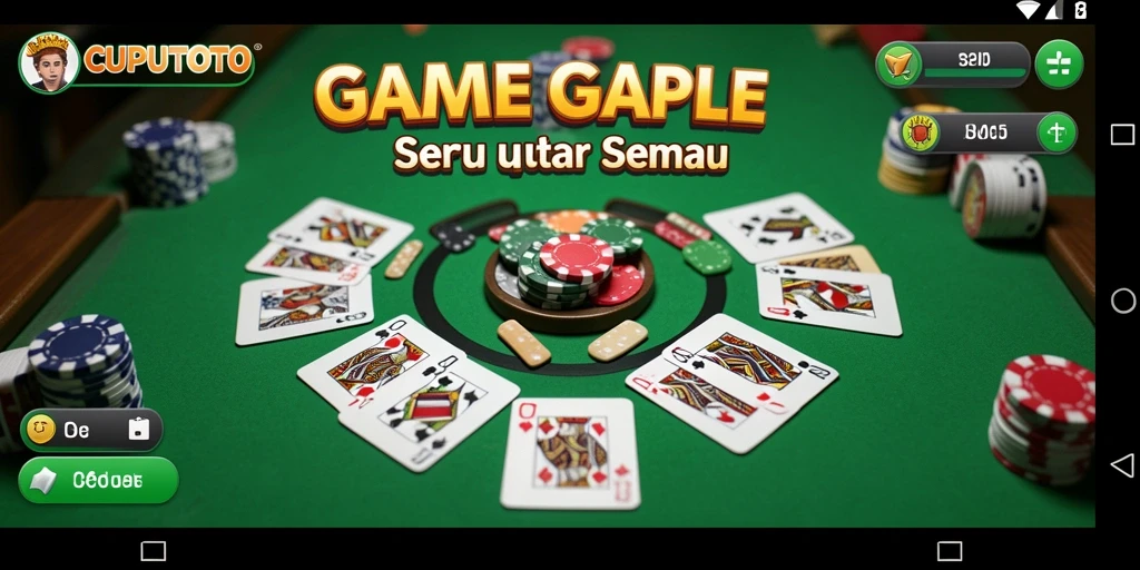 Tampilan gameplay Gaple yang seru dengan desain menawan.