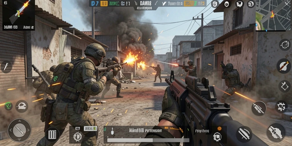Gameplay intens dengan pertempuran yang seru di DAM88.