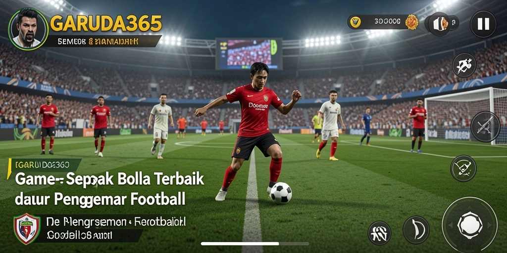 Tampilan gameplay GARUDA365 yang mendebarkan dalam aksi pertandingan sepak bola.