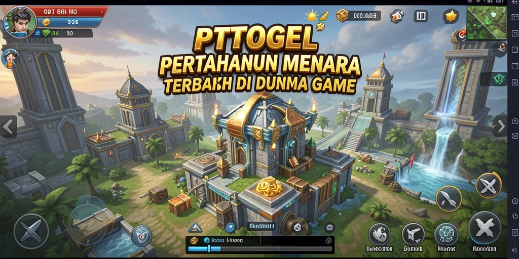 Screenshot gameplay PTTOGEL yang menampilkan seru dan mendebarkan aksi Tower Defense.