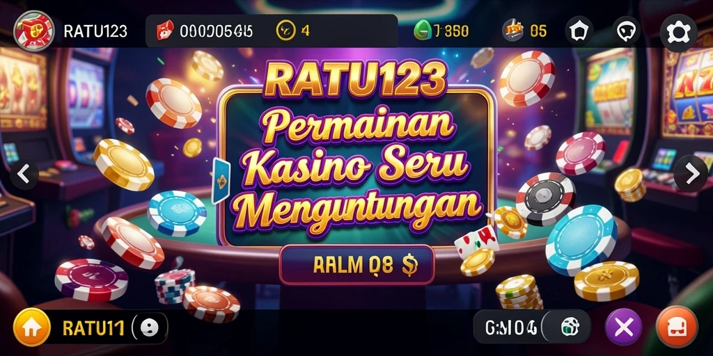 Screenshot menampilkan gameplay seru RATU123 dengan berbagai pilihan permainan Kasino.