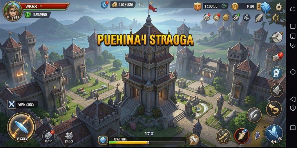 Tampilan gameplay yang seru dalam permainan Tower Defense WK888.